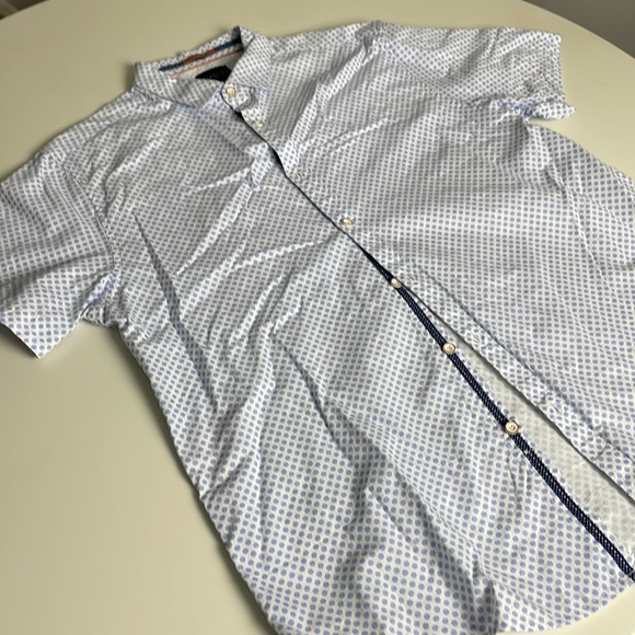 Denim & Flower Ricky Singh Slim Fit Casual Button Down Short Sleeve- size Large - Picture 6 of 12